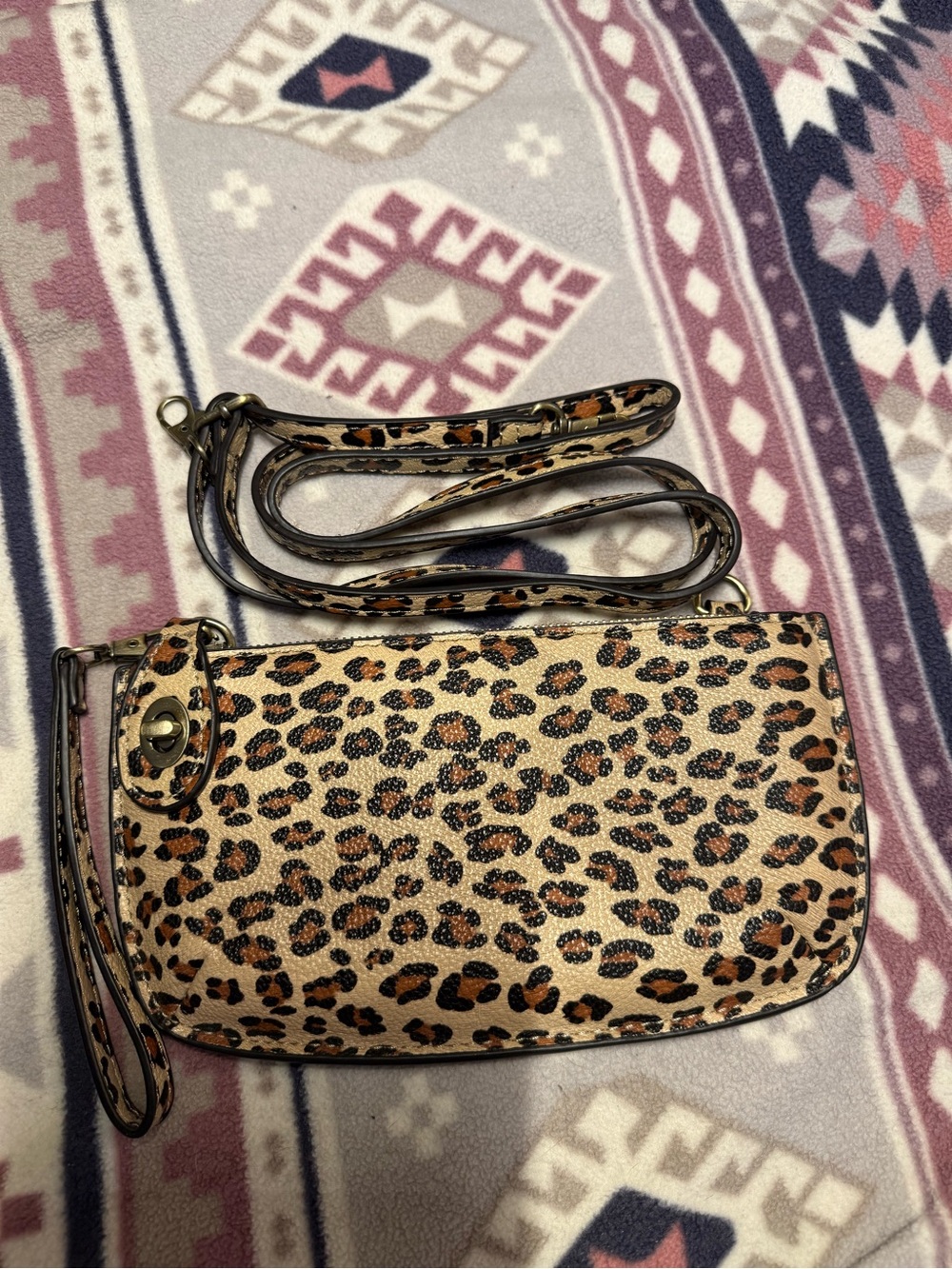 Leopard wristlet/purse